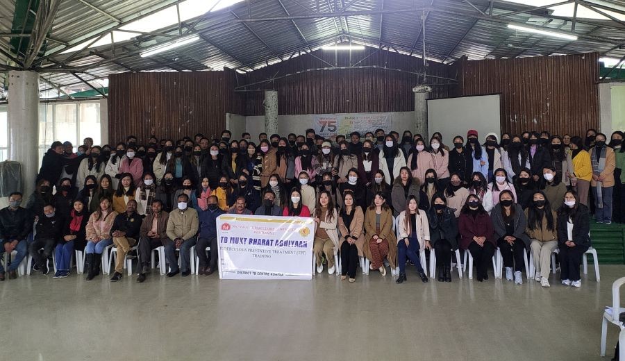Participants and officials during the awareness programme on ‘HIV, TB and Blood Donation’ was organized by Nagaland State AIDS Control Society at Modern Institute of Teacher Education, Kohima on February 11.